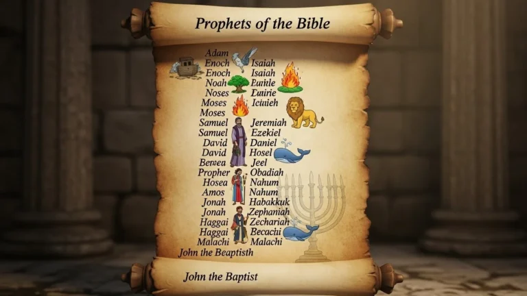 list of prophets in the bible in order
