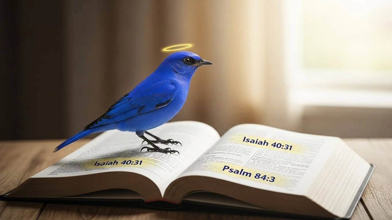 Bluebird and Joy in Scripture Imagery