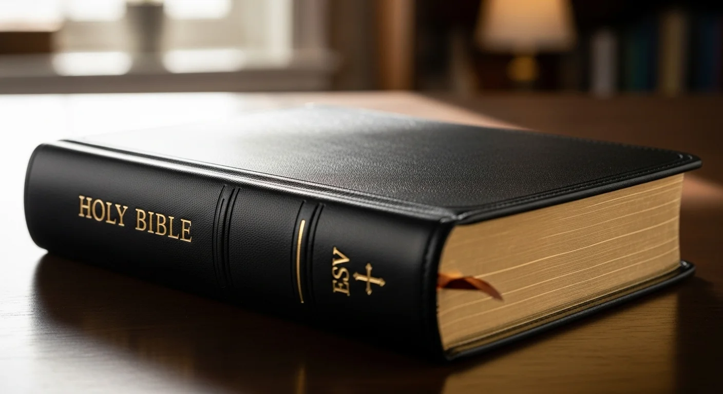 ESV Wide Margin Leather Bible