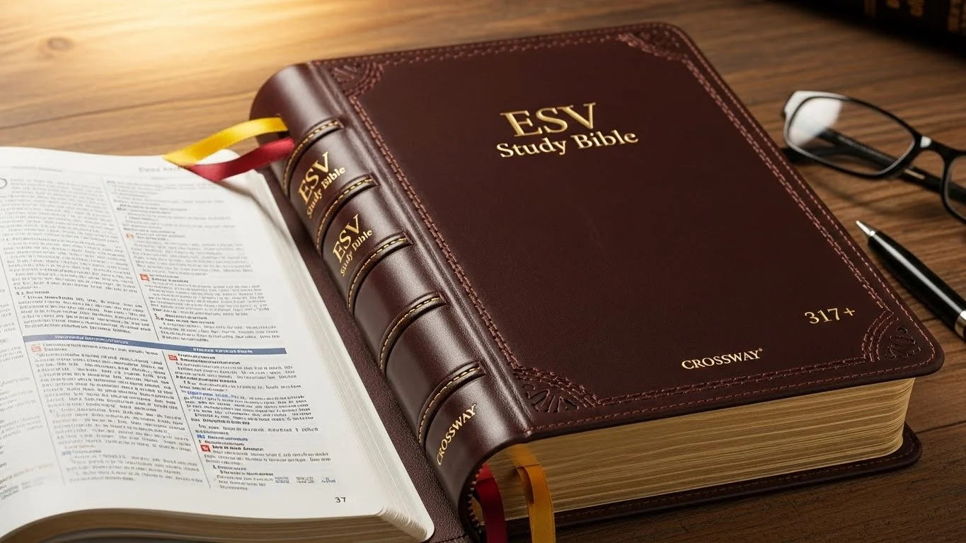 Wide-Margin Leather ESV Study Bibles