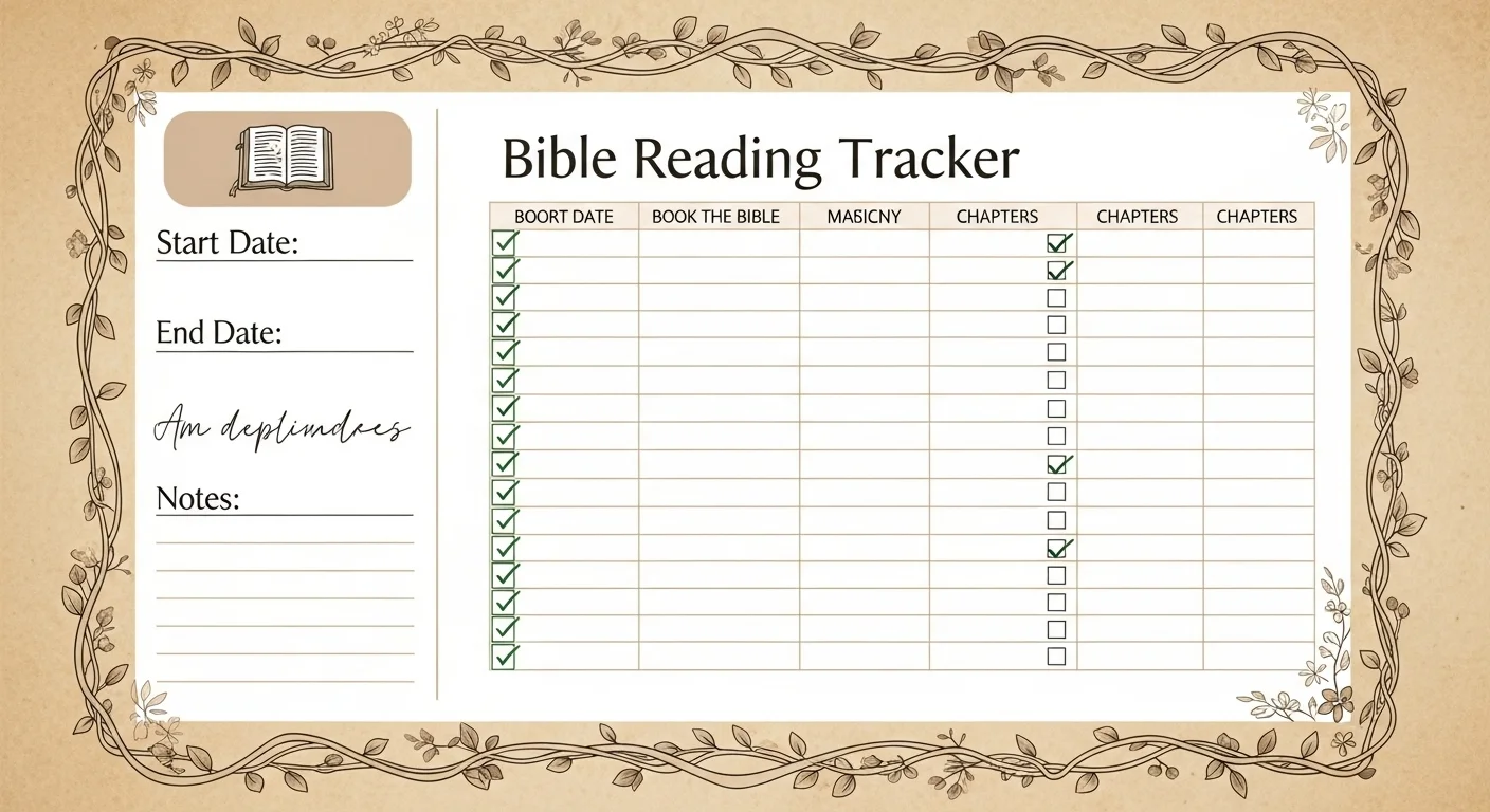 Yearly Bible Reading Tracker