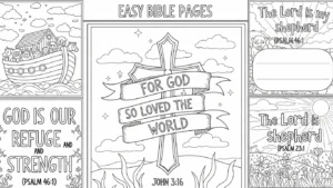 easy bible verse coloring pages