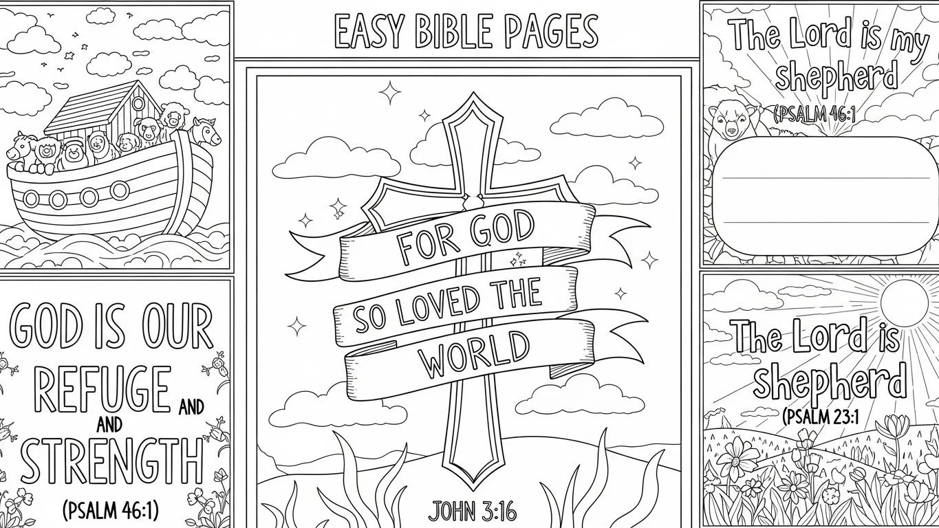 225+ Easy Bible Verse Coloring Pages Printable Scripture Art for Kids ...
