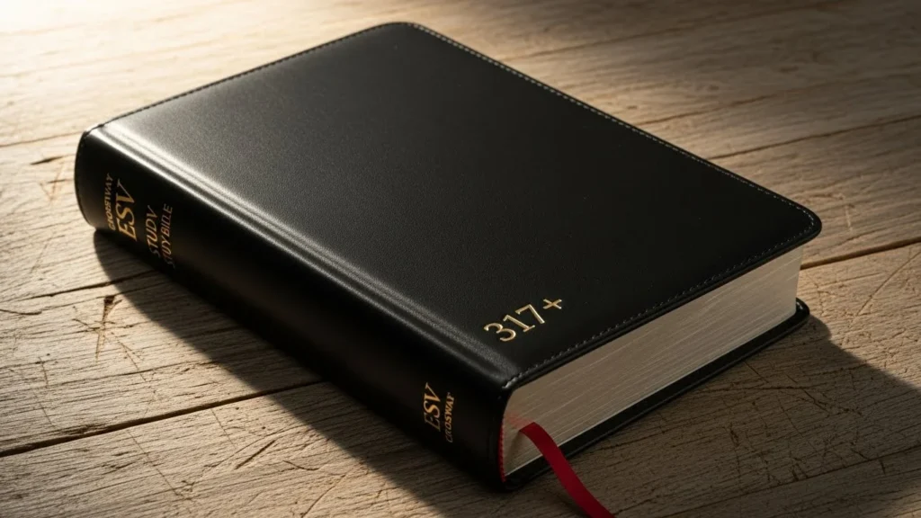 esv study bible leather