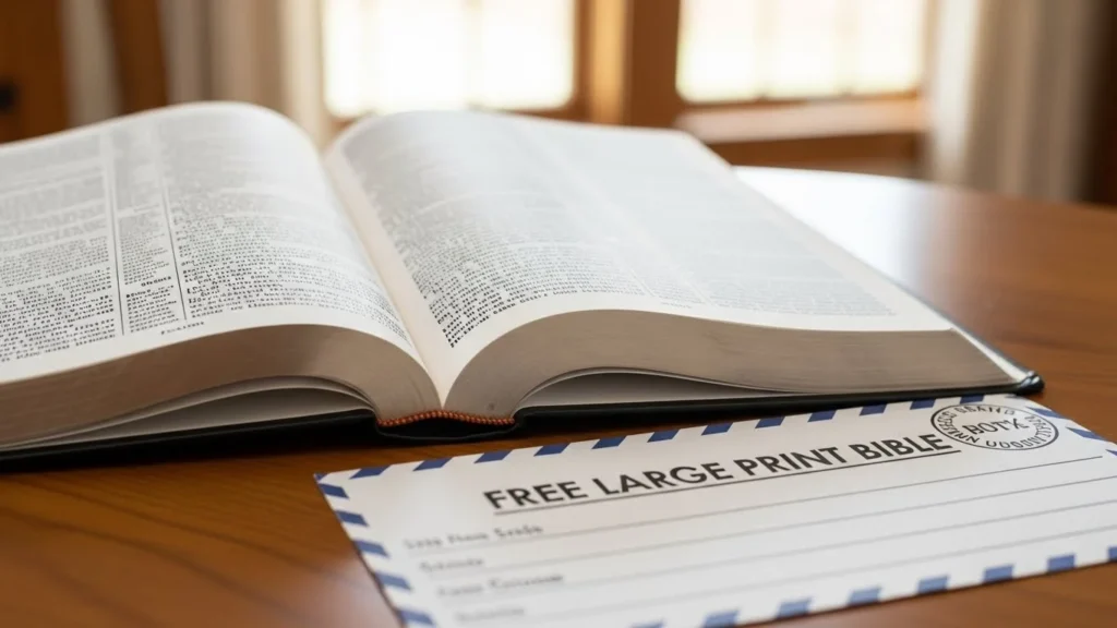 free large print bible by mail