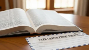 free large print bible by mail