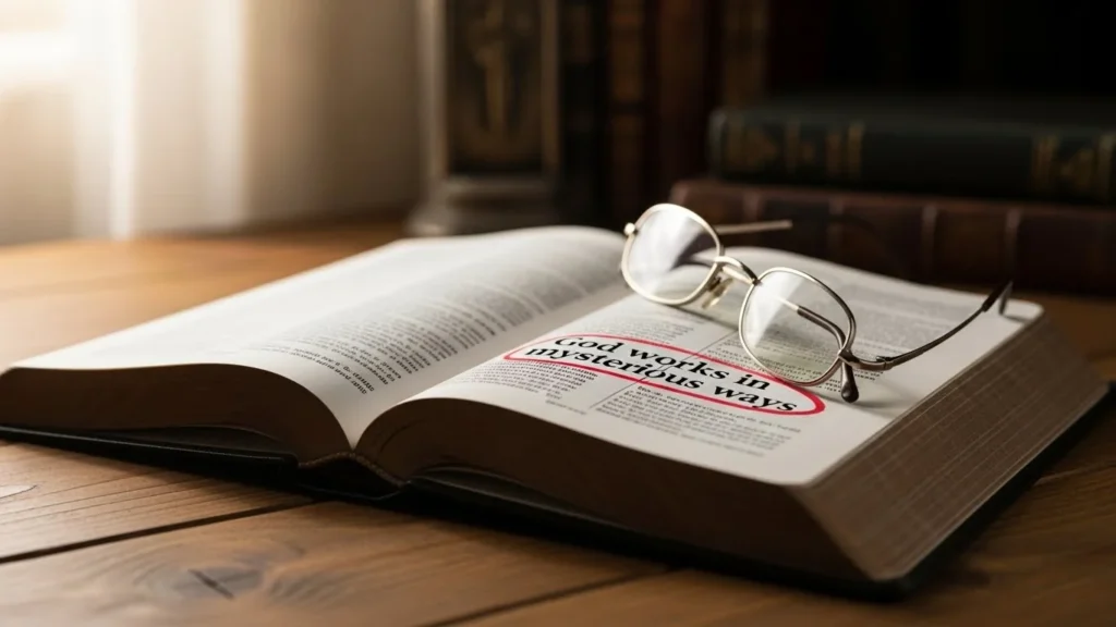 god works in mysterious ways bible verse