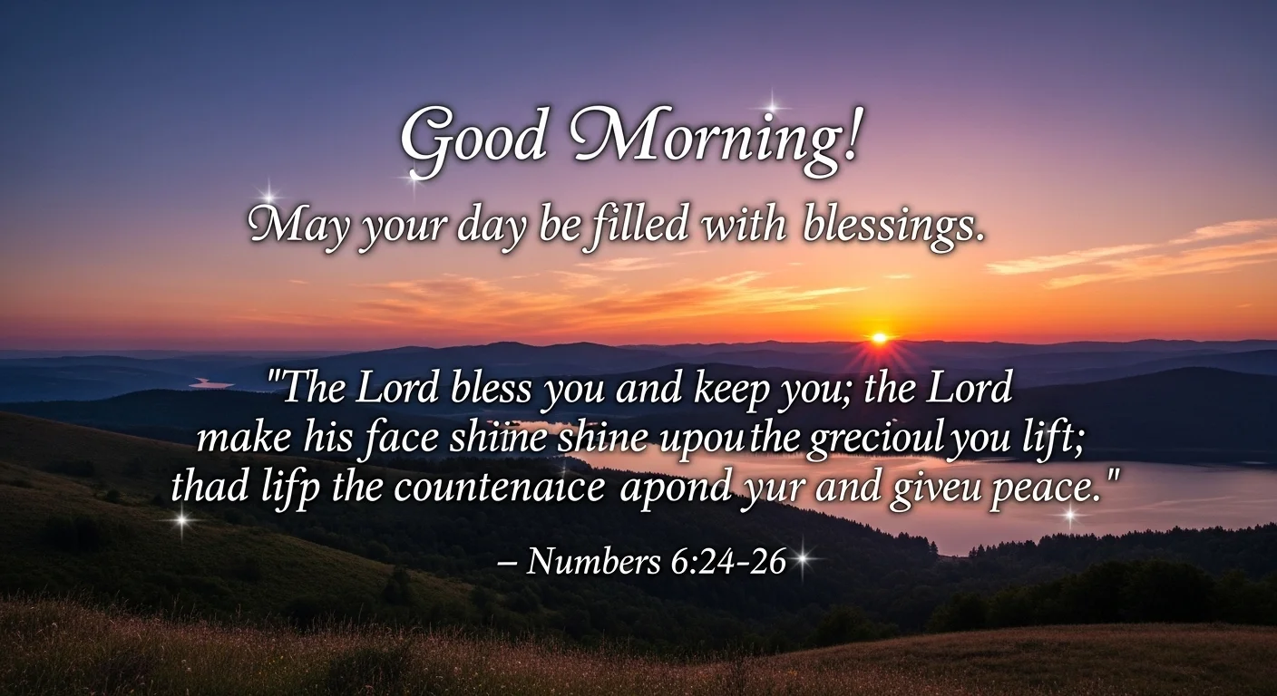 Positive Bible Verse Good Morning Blessings GIF with Quotes