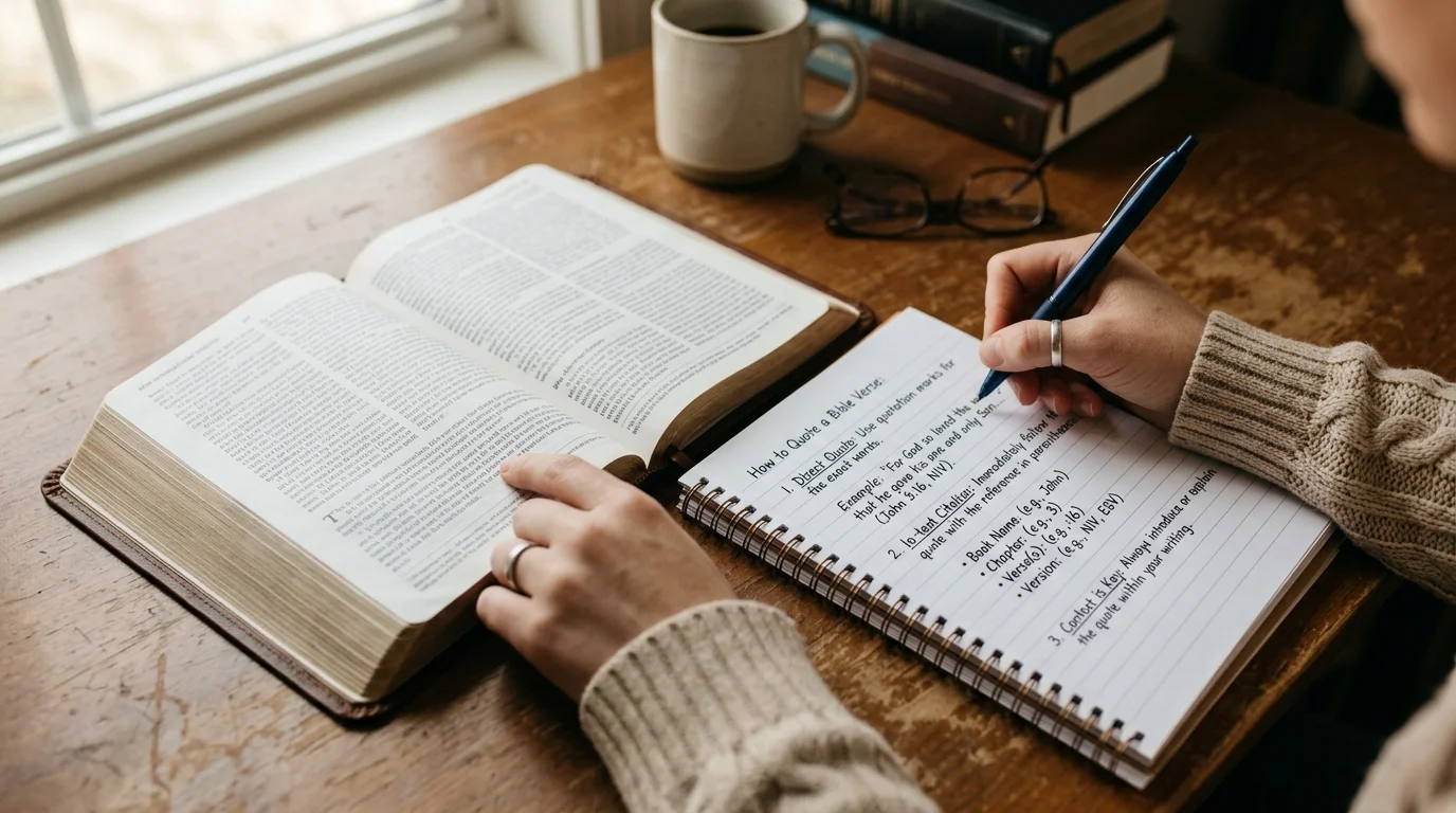 How to Quote a Bible Verse Example