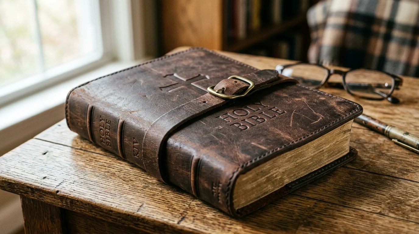 Leather Bible Case with Zipper