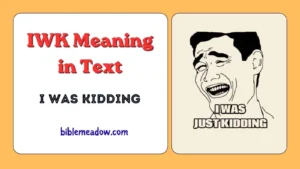IWK Meaning in Text