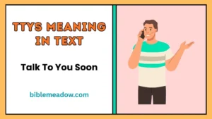 TTYS Meaning in Text
